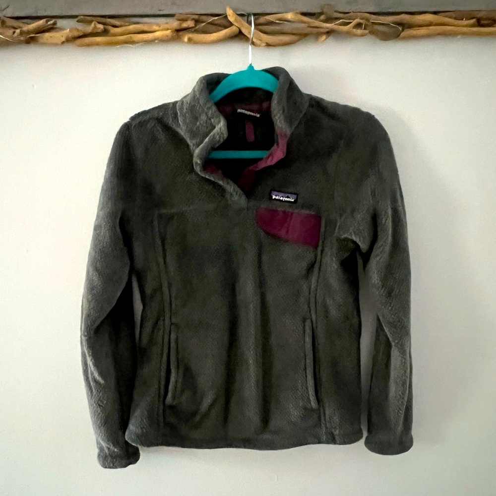 Patagonia Re-Tool Snap T Gray Fleece Pullover Small